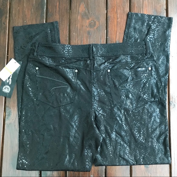 NWT Seven7 Snakeskin Faux Leather Leggings sz 14 - Picture 4 of 5